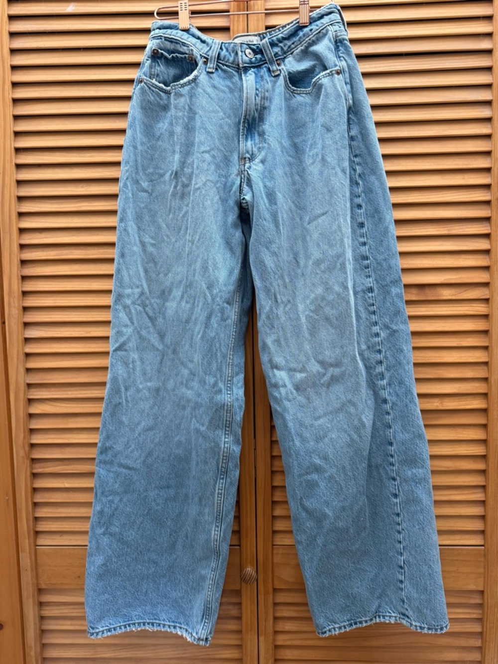 Abercrombie & Fitch Mid Rise Wide Leg Jeans size 0 - Picture 6 of 9